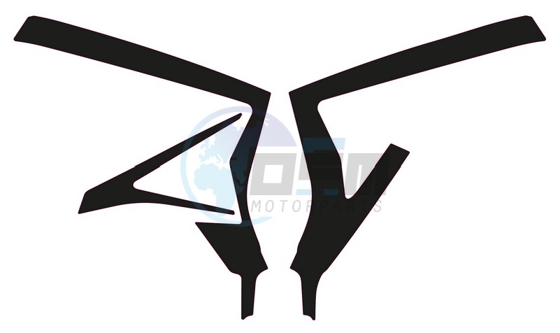 Product image: Suzuki - 990D0-23KFP-BLK - FRAME PROT.FOIL BLACK  0