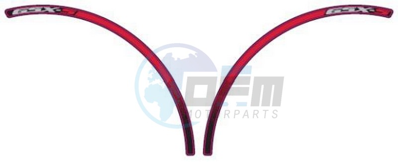 Product image: Suzuki - 990D0-WHL00-GSX - WHEEL DECAL RED GSX-S LOGO  0