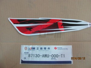 Product image: Sym - 87130-AWU-000-T1 - L.BODY COVER STRIPE B 