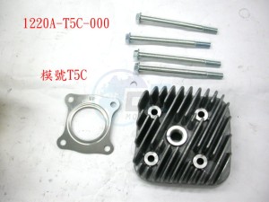 Product image: Sym - 1220A-T5C-000 - CYLINDER HEAD CPL 