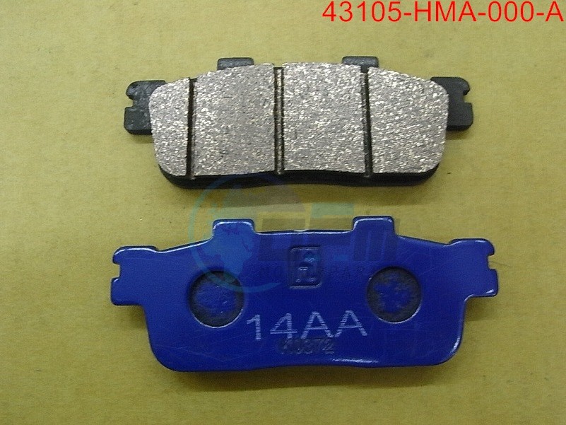 Product image: Sym - 43105-HMA-000-A - RR. BRAKE PAD SET  0
