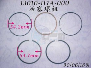 Product image: Sym - 13010-H7A-000 - PISTON RING SET 