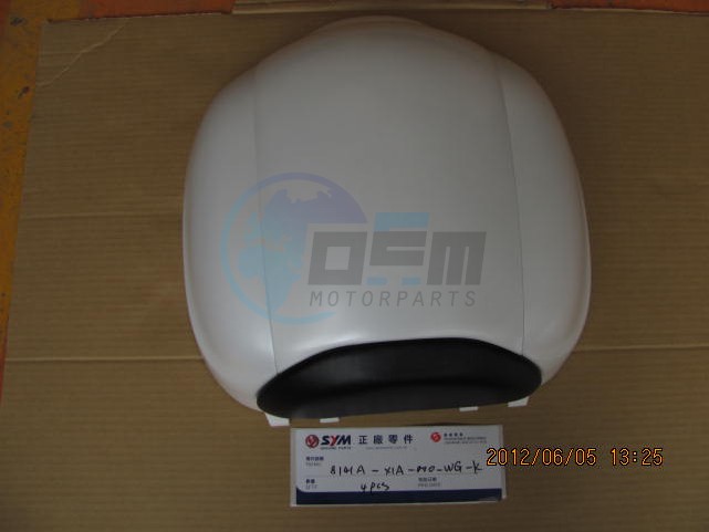 Product image: Sym - 8141A-X1A-000-WG-K - TRUNK BOX UPPER BODY ASS'Y WH-003U  0