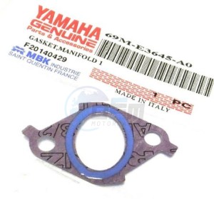 Product image: Yamaha - 69ME3645A000 - GASKET,MANIFOLD 1 