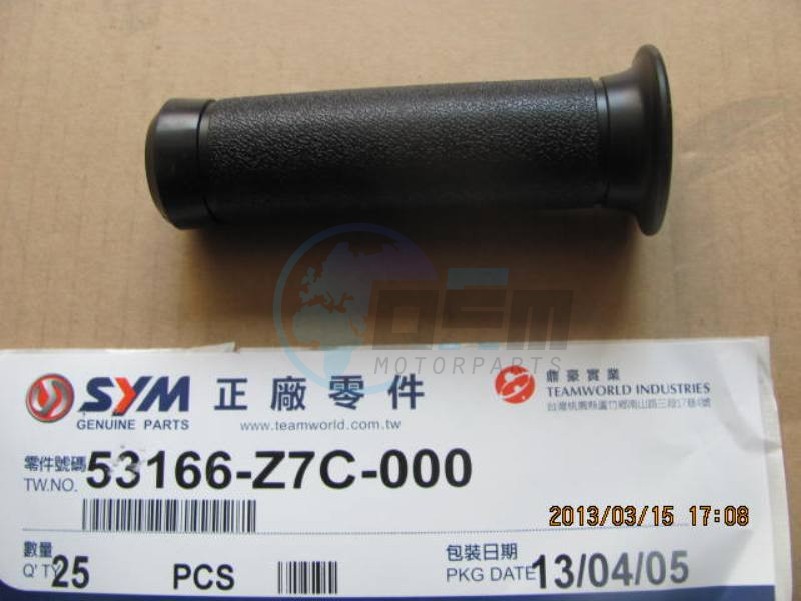 Product image: Sym - 53166-Z7C-000 - L. HANDLE GRIP  0