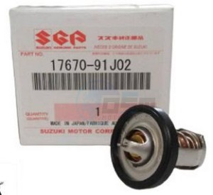 Product image: Suzuki - 17670-91J02 - THERMOSTAT , WATER (50°C) 