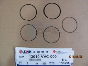 Product image: Sym - 13010-VVC-000 - PISTON RING SET 