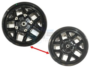 Product image: Sym - 42601-L9F-800-KB - RR. CAST WHEEL COMP. BK-001C 