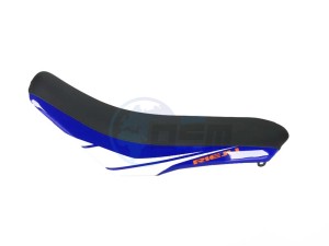 Product image: Rieju - 0/000.040.5363 - COMPLETE SEAT MRT BLUE-ORANGE REPLICA SERIES 