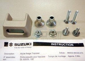 Product image: Suzuki - 990D0-06G00-075 - SILVER FIXING SET FOR 48L-TOP CASE 