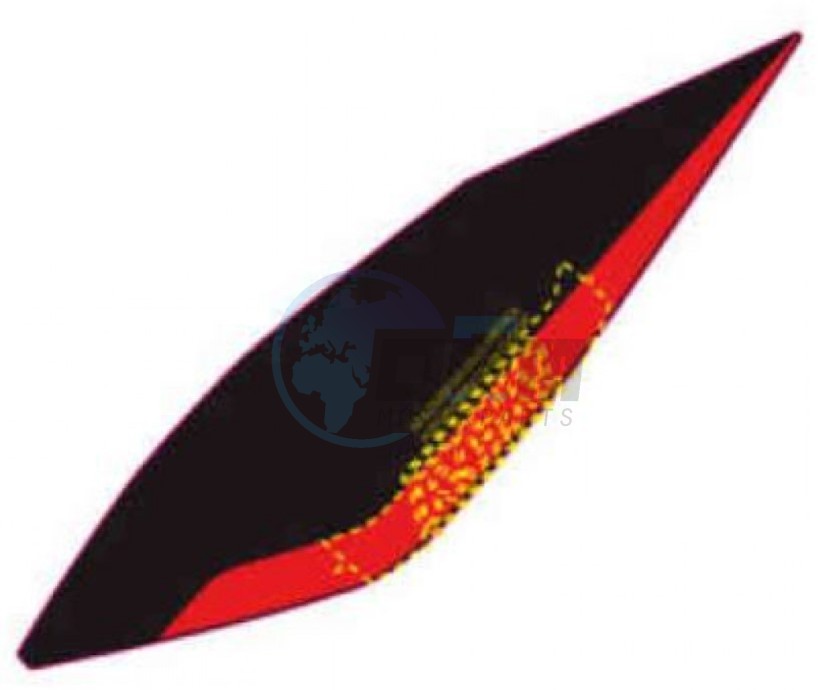 Product image: Gilera - 2H000006 - Right tail fairing number plate decal  0