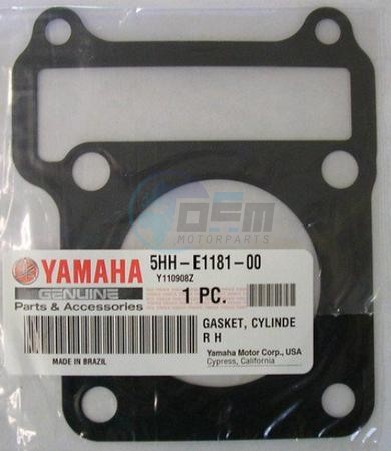 Product image: Yamaha - 5HHE11810000 - GASKET CYLINDER HEAD 1  0