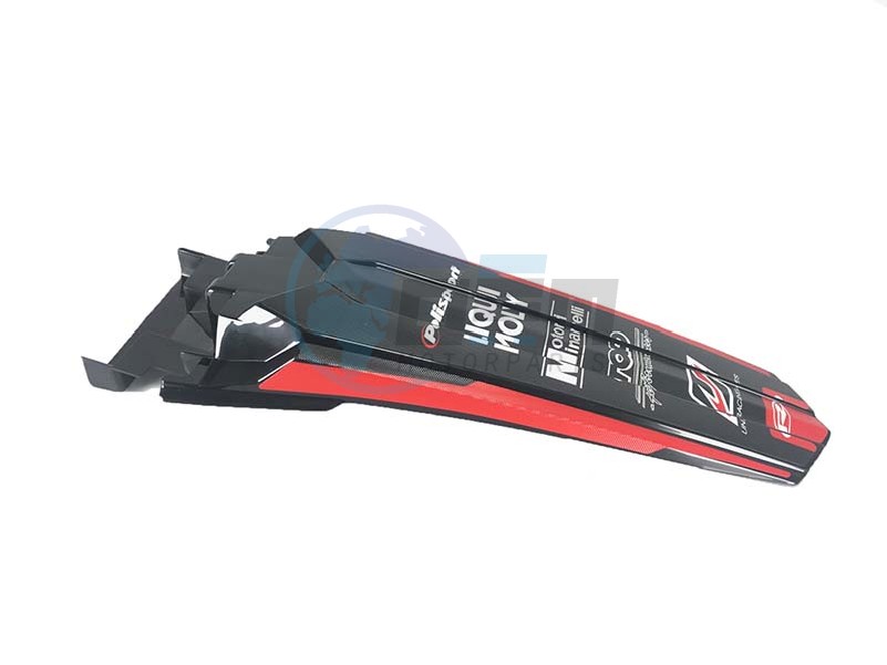 Product image: Rieju - 0/R00.060.5003 - BLACK REAR MUDGUARD MRT 2015 WITH STICKER 390.5141  0