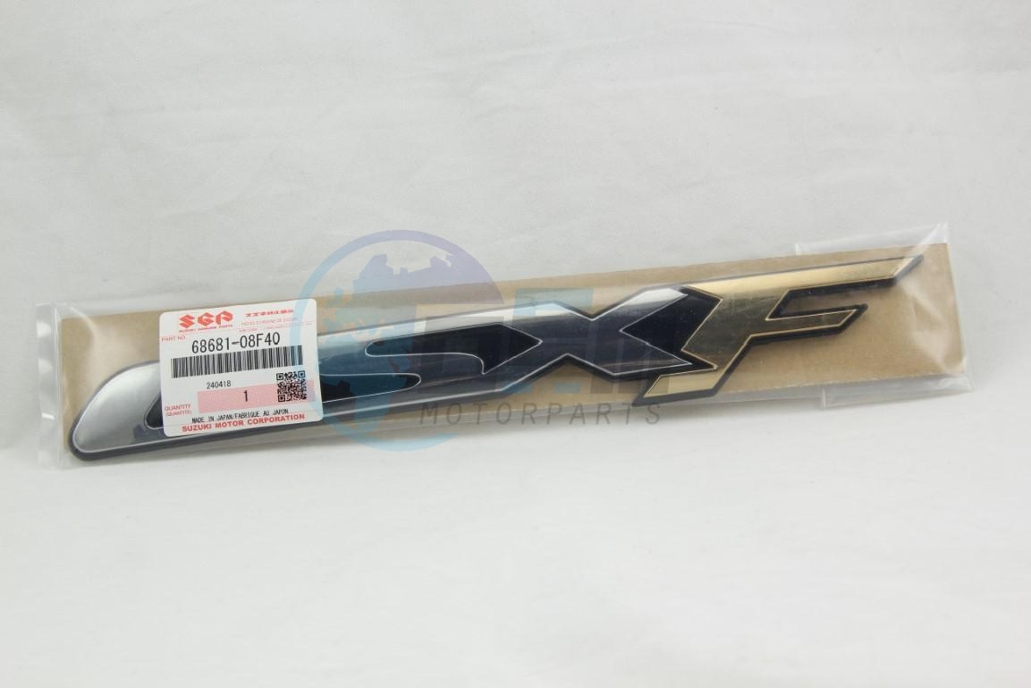 Product image: Suzuki - 68681-08F40 - EMBLEM, RH          1