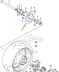 Product image: Suzuki - 69211-04K00 - Disk, Rear brake 