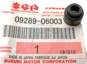 Product image: Suzuki - 09289-06003 - SEAL, VALVE STRM 