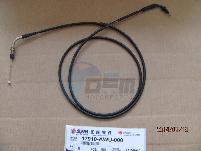 Product image: Sym - 17910-AWU-000 - THROT. CABLE COMP.  0