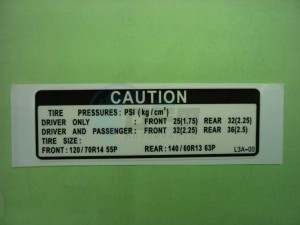 Product image: Sym - 87505-L3A-000 - TIRE CAUTION MARK 