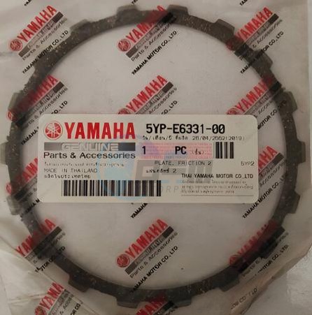 Product image: Yamaha - 5YPE63310000 - PLATE, FRICTION 2  0