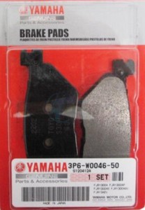 Product image: Yamaha - 3P6W00465000 - BRAKE PAD KIT 2 