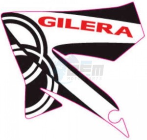 Product image: Gilera - 2H000014 - LH air duct, decal 