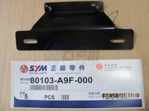 Product image: Sym - 80103-A9F-000 - RR NUMBER PLATE BRACKET 