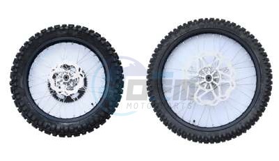 Product image: Rieju - 0/K00.115.0004 - WHEEL SET SPOKED BLACK MARATHON 125 PRO ENDURO  0