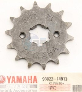 Product image: Yamaha - 938221481300 - SPROCKET, DRIVE (14T) 