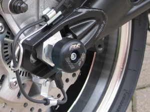 Product image: GSG-Mototechnik - 28-49-385 - Crash protector Rear wheel  Kawasaki  Z 1000 07-09 