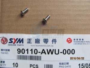 Product image: Sym - 90110-AWU-000 - SPECIAL BOLT 6X12 