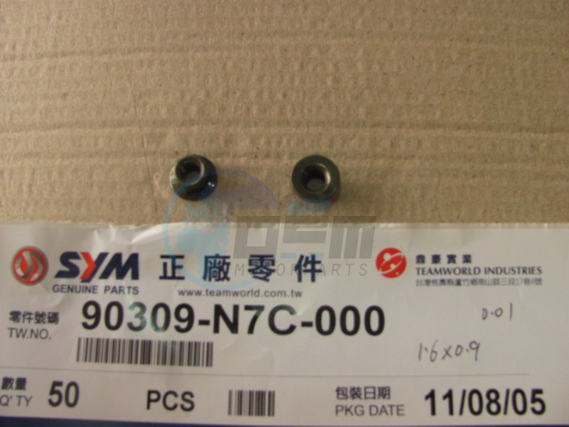 Product image: Sym - 90309-N7C-000 - SELF-LOCK NUT 8MM  0