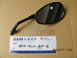 Product image: Sym - 88110-S1N-A00-K - R.BACK MIRROR ASSY BLACK 