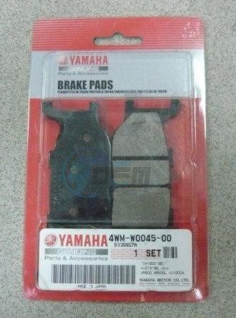 Product image: Yamaha - 4WMW00450000 - BRAKE PAD KIT  0