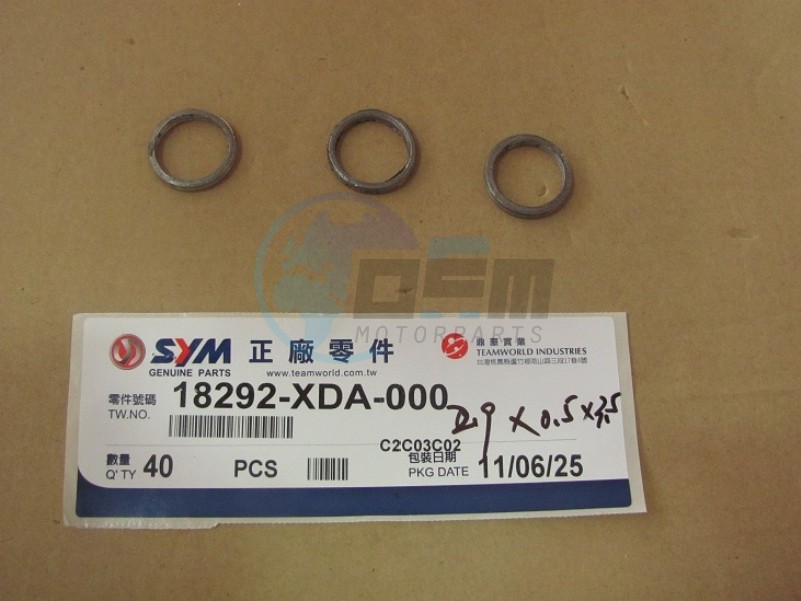 Product image: Sym - 18292-XDA-000 - EXH.GASKET  0