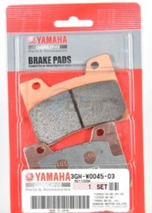 Product image: Yamaha - 3GMW00450300 - BRAKE PAD KIT 