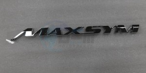 Product image: Sym - 87127-TL1-000 - L. BODY COVER EMBLEM (MAXSYM) 