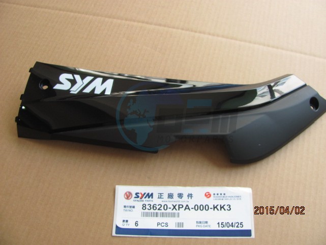 Product image: Sym - 83620-XPA-000-KK3 - L. SIDE COVER(GY-010U/BK-09TUG)  0