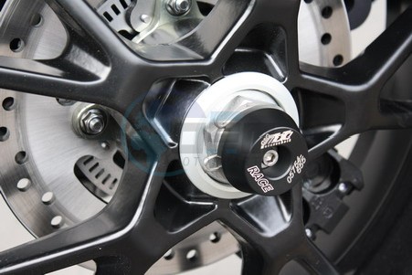 Product image: GSG-Mototechnik - 60-28 - Crash protector Rear wheel  Triumph  Speed Triple 1050/R 2011-   2