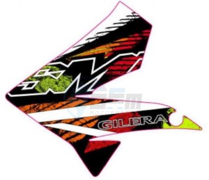 Product image: Gilera - 2H001206 - LH air duct, decal 