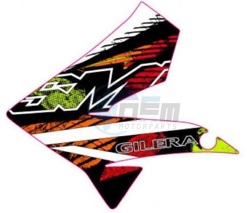 Product image: Gilera - 2H001206 - LH air duct, decal  0