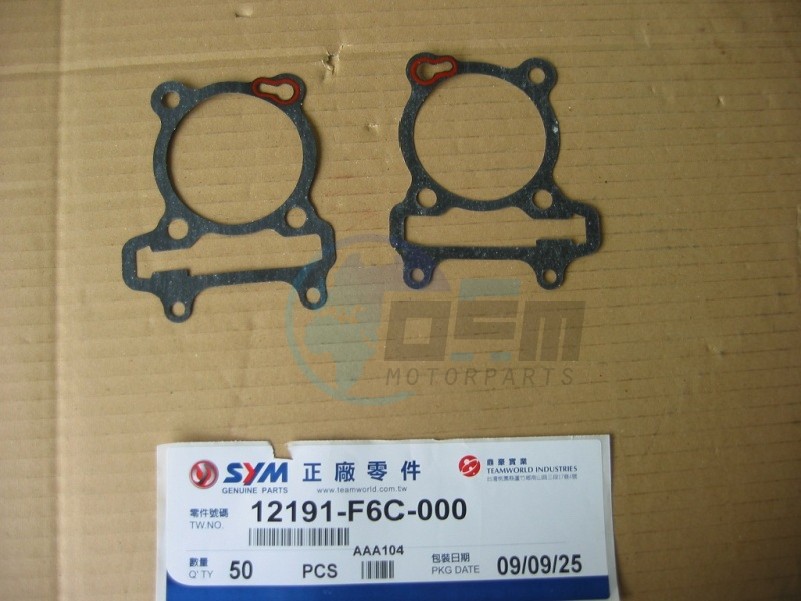 Product image: Sym - 12191-F6C-000 - CYLINDER GASKET  0