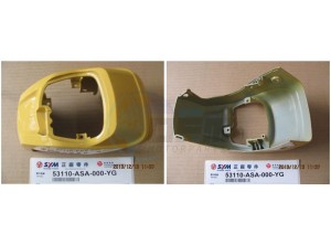 Product image: Sym - 53110-ASA-000-YG - UPPER HANDLE COVER Y136C 