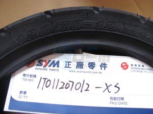 Product image: Sym - 1T011207012-XS - RR.TIRE 120 70-12 