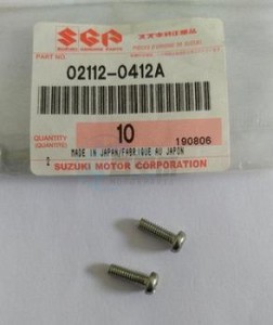 Product image: Suzuki - 02112-0412A - SCREW 