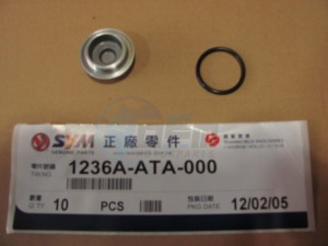 Product image: Sym - 1236A-ATA-000 - TAPPET ADJ HOLE CAP ASSY 