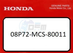 Product image: Honda - 08P72-MCS-80011 - DEFLECTOR MIRROR UPPER R 