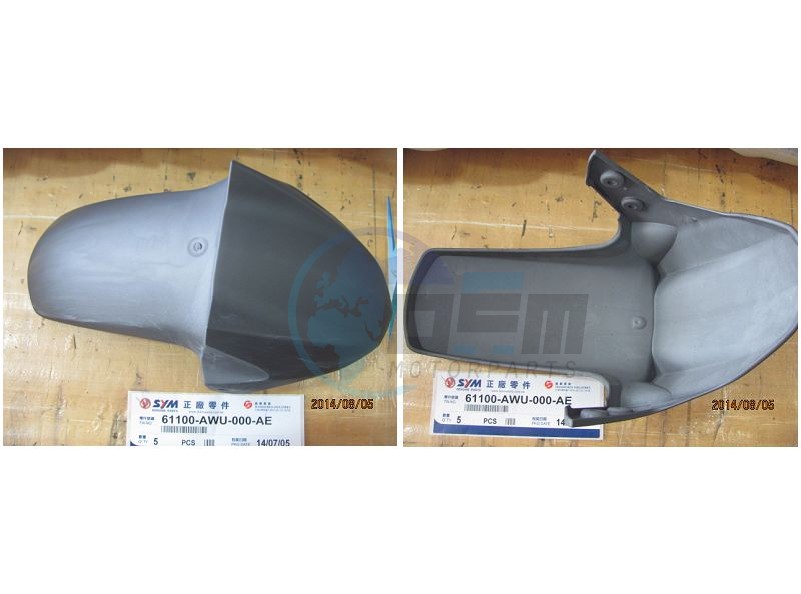 Product image: Sym - 61100-AWU-000-AE - FR FENDER (GY-7450U)  0