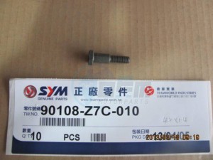 Product image: Sym - 90108-Z7C-010 - SIDE STAND PIVOT SCREW 