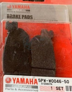 Product image: Yamaha - 5PWW00465000 - BRAKE PAD KIT 2 