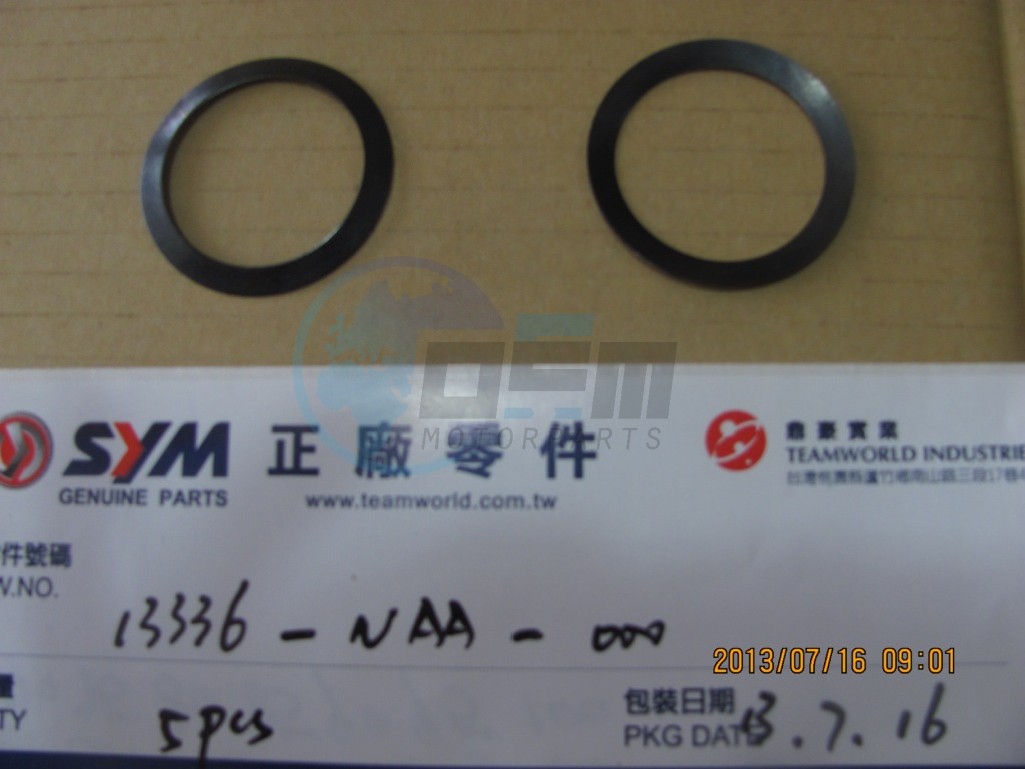 Product image: Sym - 13336-NAA-000 - CONE WASHER  0